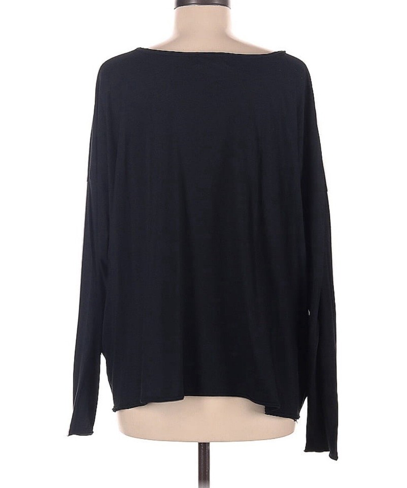 Tunique Pull Courte Eskandar En Cachemire 100% Noir – Taille Unique – Manches Courtes
