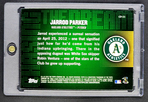 2013 Topps Chasing the Dream #CD-21 Jarrod Parker Oakland A's Athletics Card - Picture 2 of 10