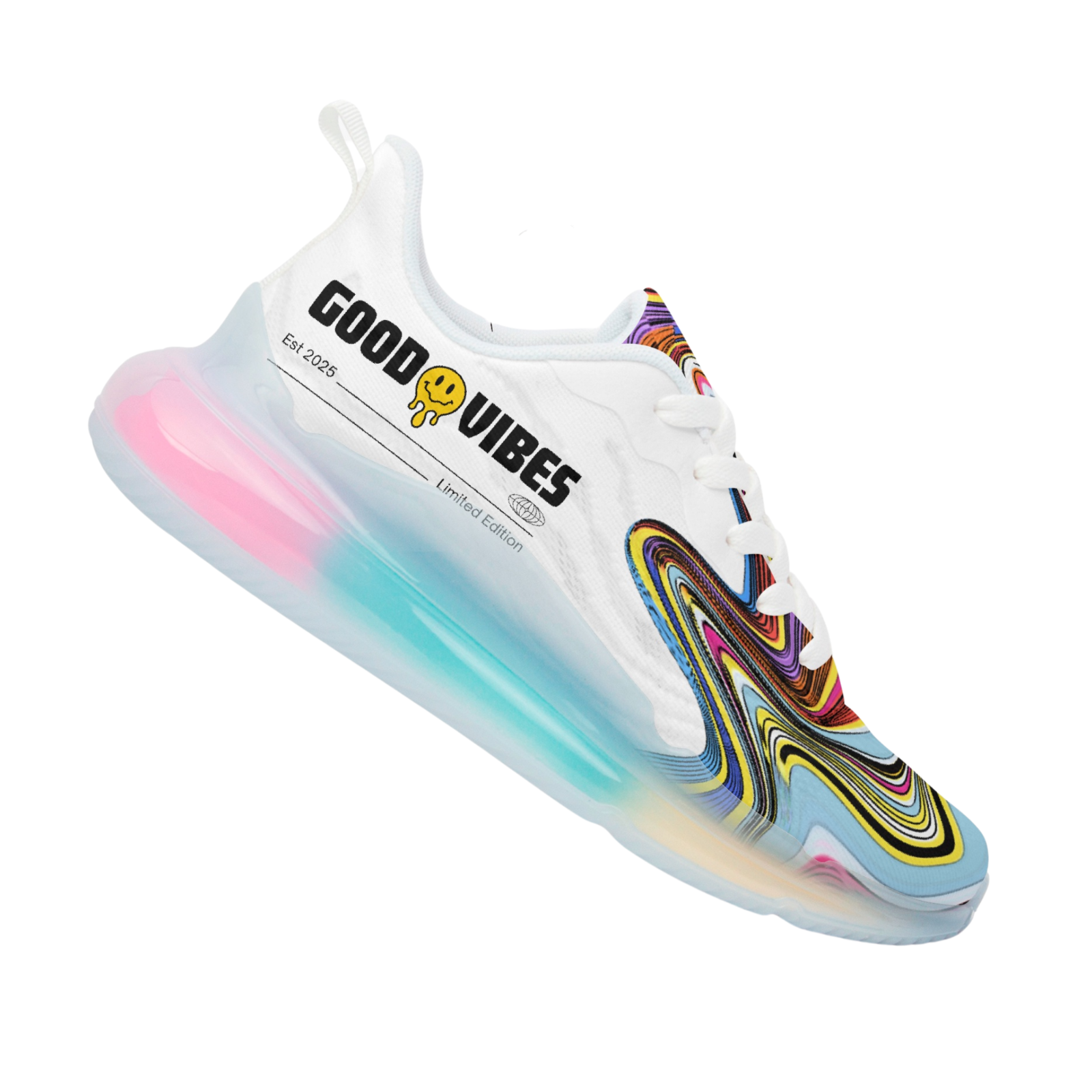 Premium UVelsi Hot Line GOOD VIBES Air Cushion Sneakers Mesh Shoes