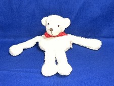 Kuscheltier Käthe Kruse Bär weiß + rotes Halstuch (H)