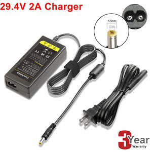 Replacement Charger For Swagtron Swagger Electric E-Scooter 29.4V Output 2A Fast