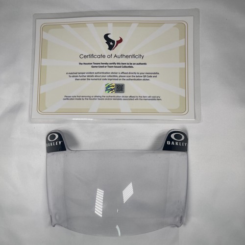 #11 Jeff Okudah Game-Worn OAKLEY Visor Texans vs Ravens December 25 2024 - Picture 2 of 16