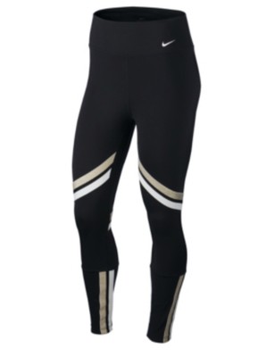 nike black leggings with white stripes