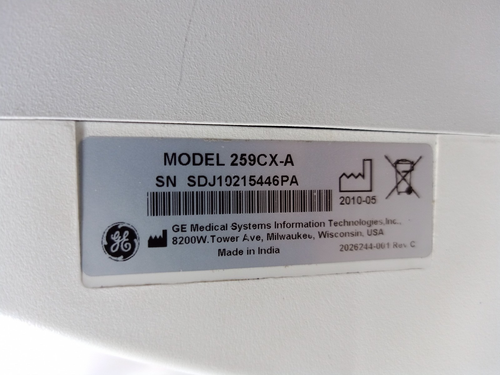 GE Healthcare Corometrics 250cx Series Maternal/Fetal Monitor 259CX-A - Picture 8 of 9