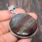 Iron Tiger Eye Gemstone Handmade 925 Solid Silver Jewelry Pendant Gifts For Love