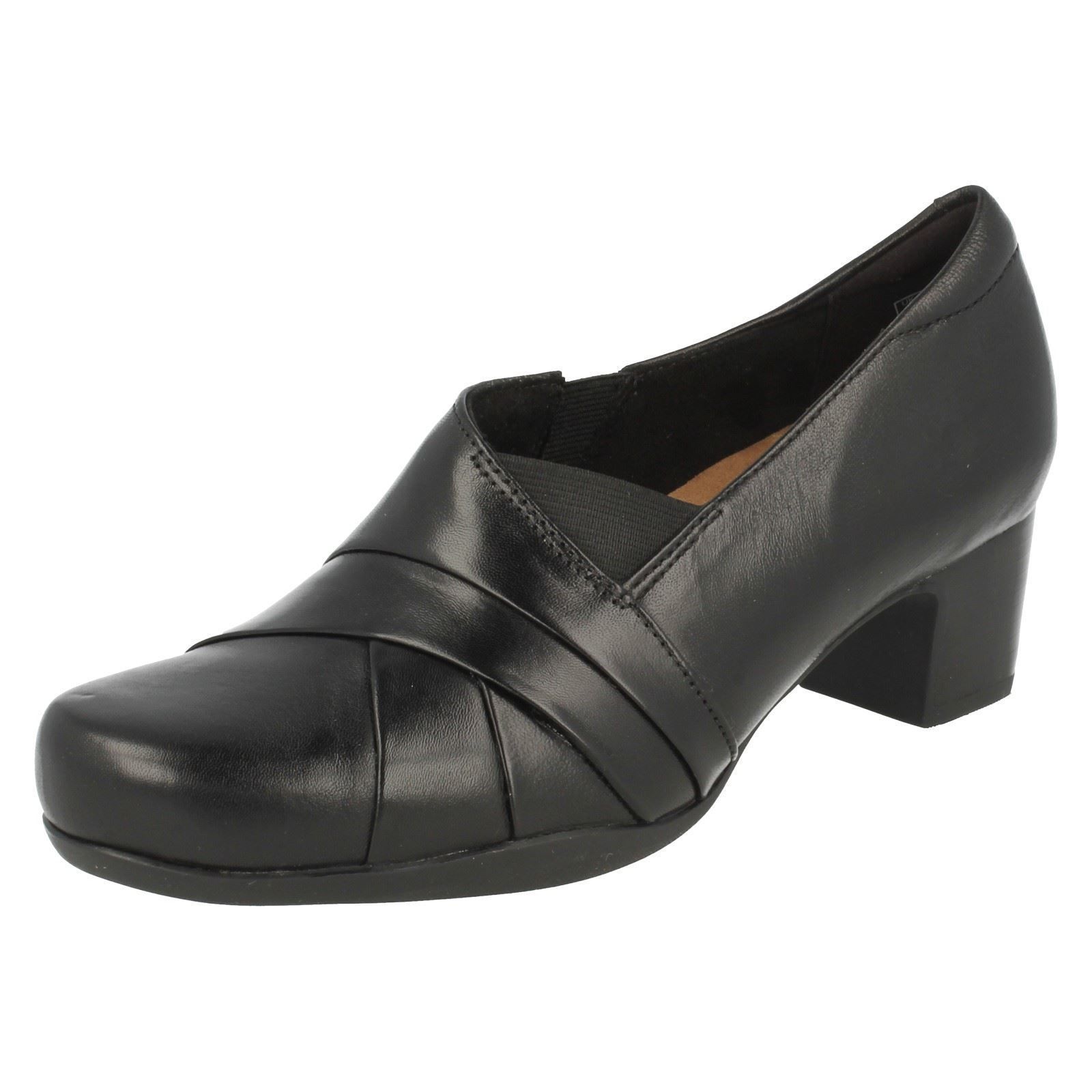 Mujer Clarks rosadolyn Adele Cuero Negro Elegante Tacón Zapatos Pantalones D & Mujer Clarks rosadolyn Adele Cuero Negro Elegante Elegante Elegante Tacón Zapatos Pantalones D & calidad oficial