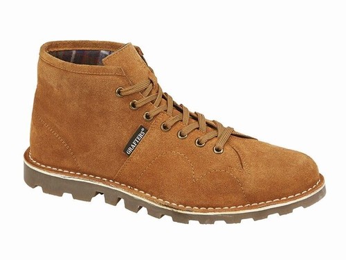 Caballeros Damas Botas de Mono Mods Retro Grafters Original Años 60 Cuero Clásico - Imagen 7 de 20