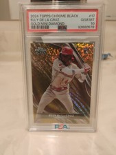2024 Topps Chrome Black Elly De La Cruz Gold Diamond Refractor RC #07/50 PSA 10
