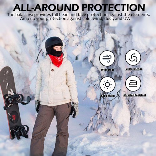 Guantes impermeables de invierno con pantalla táctil a prueba de viento sombrero de pasamontañas para correr ciclismo - Imagen 12 de 22