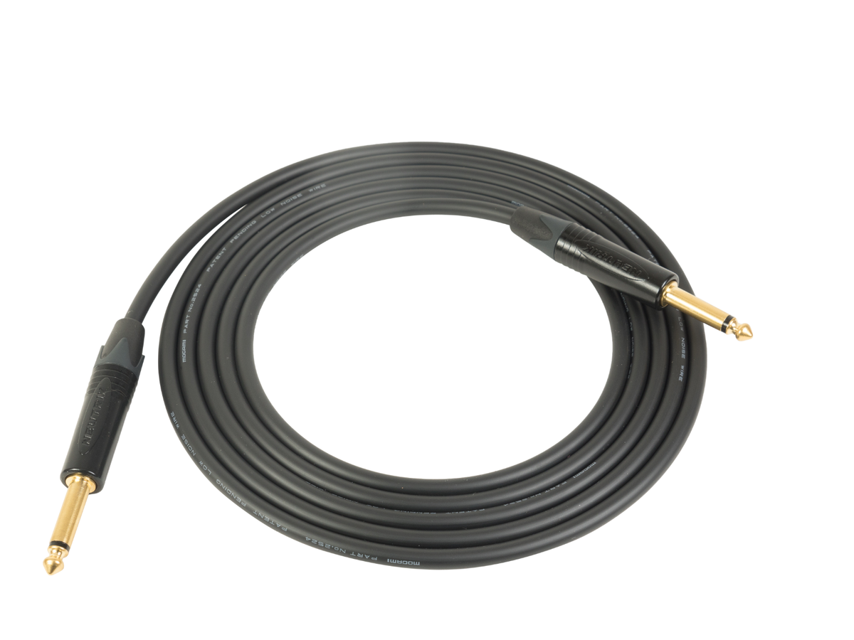 Mogami 2524 W2524 Black Guitar Cable with Neutrik TS to TS - 25