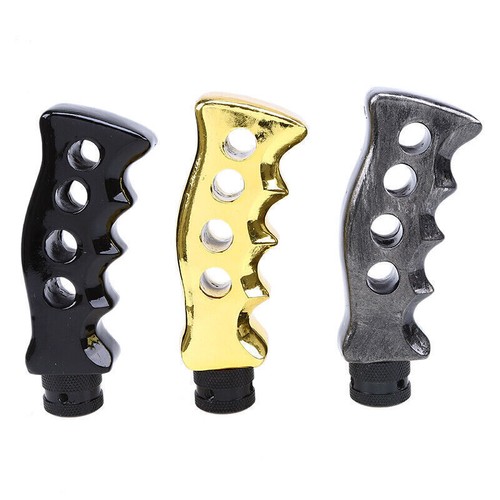 Black Slotted Pistol Grip Gear Shift Knob Shifter Manual Transmission