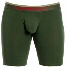 Obviously Mens FreeMan AnatoFREE Boxer Brief 6inch Leg - Pine Green
