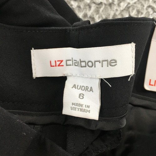 Liz Claiborne Trouser Dress Pants Womens 6 (Actual 32x32) Black Mid Rise Zip NEW - Picture 18 of 21