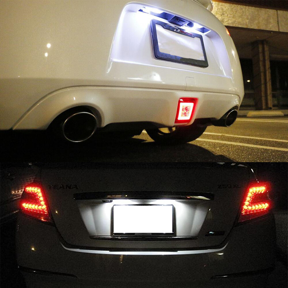 [BRIGHT] 2PC White LED License Plate Light Lamp For Nissan 350Z 370Z