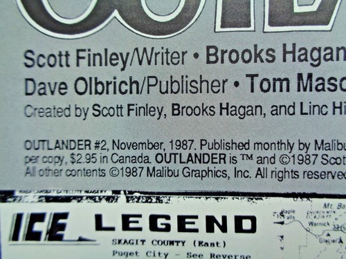 Outlander #2 Noviembre 1987 Malibú Graphics Finley Hagan & Hiatt Primera Impresión Casi Nuevo (9,4) - Imagen 4 de 9
