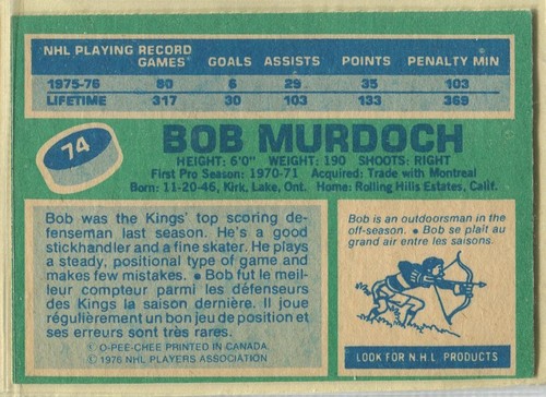 1976-77, O-PEE-CHEE Hockey, #'1-110, including error cards, UPick from list - Picture 152 of 224