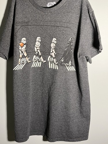 Boys Star Wars gray Tshirt Darth Vader and Soldiers