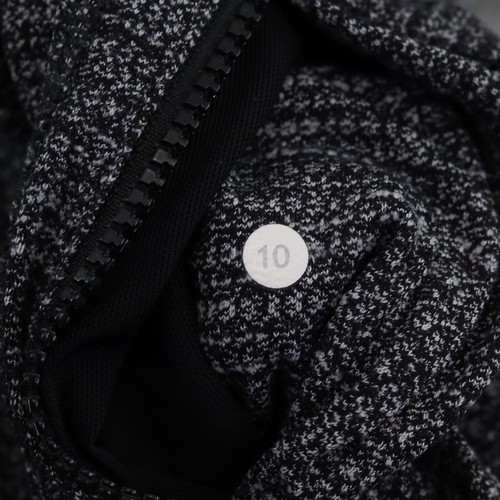 Lululemon Define Jacket Women's Size 10 Heathered Black Full Zip Gray Thumbholes - Afbeelding 8 van 8