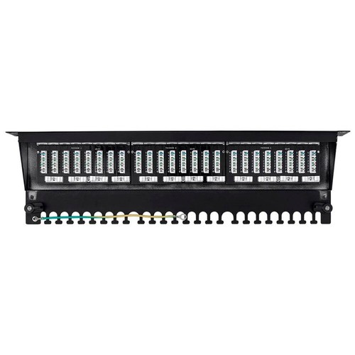 Panneau de brassage blindé 24 ports Cat6A RJ45 11 poinçons 1U 19" montage en rack double IDC - Photo 5/6