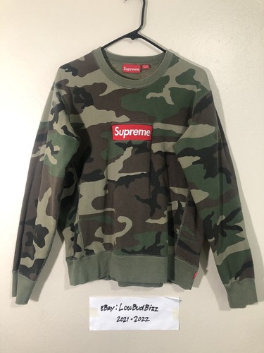 Sサイズ supreme box logo crewneck camo