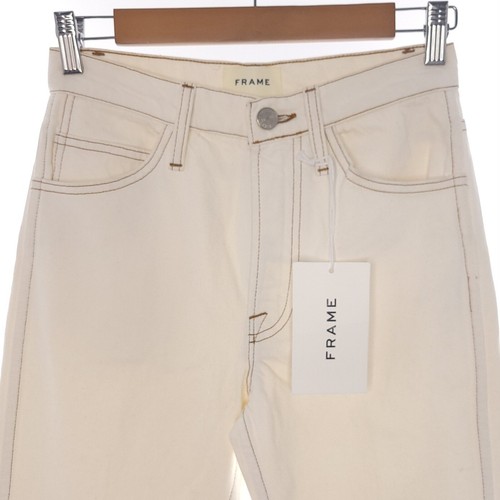 Pantalones de mezclilla blancos rectos Frame Le High para mujer talla 23 - Imagen 7 de 12