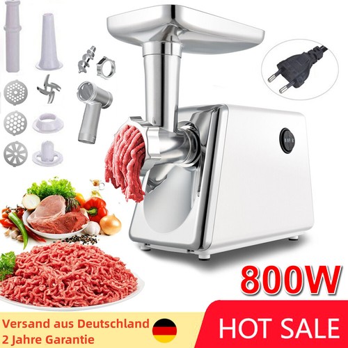 Fleischwolf Elektrisch Wurstaufsatz Wurstmaschine Küchenmaschine Zerkleinerer DE