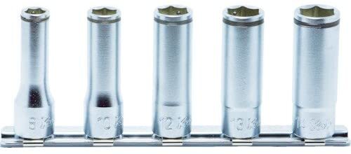 Coque 3/8 (9,5 mm) SQ. Juego de rieles de enchufe profundo con agarre de tuerca 5 Gumi RS3350m/5 - Imagen 1 de 1