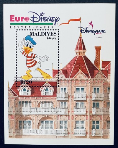 MALDIVES OPENING OF EURO DISNEY RESORT PARIS STAMPS 4 SS 1992 MNH MICKEY MINNIE - Picture 5 of 5