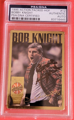 Bobby BOB Knight AUTOGRAPH AUTO PSA /DNA CERTIFIED ACTION CARD COACH IU INDIANA