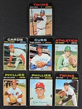 1971 Topps Baseball Lot 7 Cards Steve Carlton
