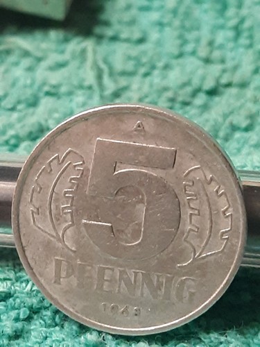 1968 East Germany 5 Pfennig ,GDR,DDR, Heavily Circulated With Oxidation - Picture 7 of 15