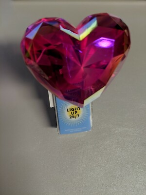 Bath & Body Works ~ PINK CRYSTAL HEART ~ Wallflower Diffuser Plug In Nightlight 