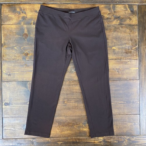 Eileen Fisher Medium Brown Ponte Stretch Leggings Slim Pants | eBay