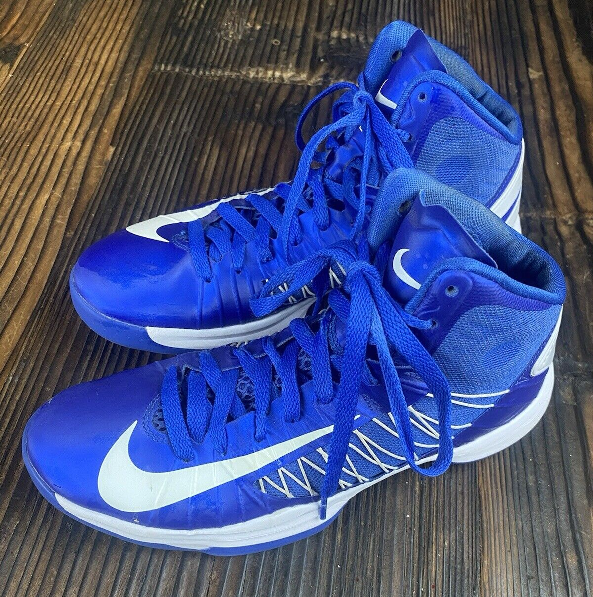 Nike Women's Hyper Dunk Blue White High Top Sneaker Size