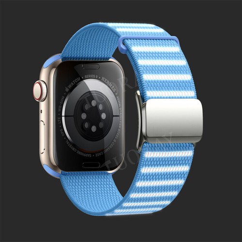 Correa magnética de nailon para Apple Watch Ultra 2 49 mm serie 10 9 8 7 6 5 4 SE - Imagen 7 de 14