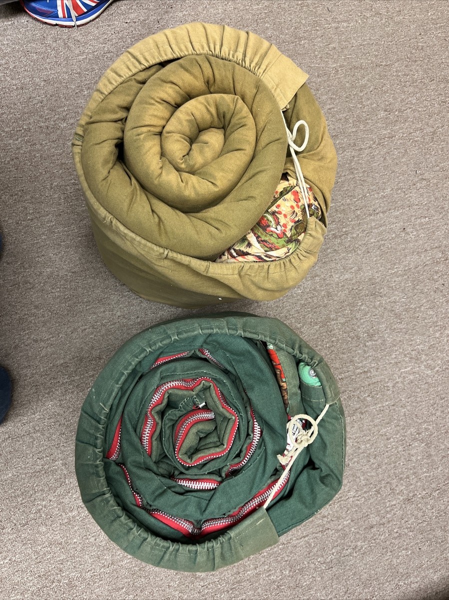 Lot de 2 sacs de couchage vintage années 70 Coleman camping canards