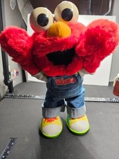 Vintage Sesame Street Lets Pretend Elmo Plush 15" Talking Moving Playing 1999