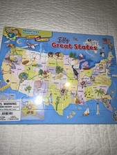 Bright Kids Fifty Great States Cardboard Puzzle New Sealed Home School Learning