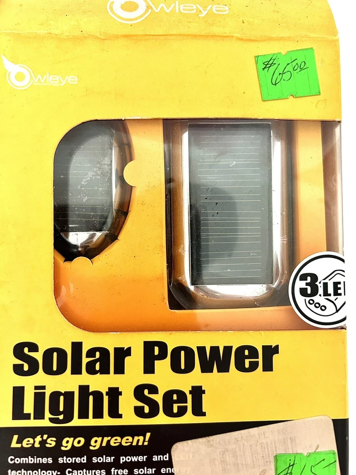 Juego de luces solares para bicicleta Owleye Foto 3 de 4