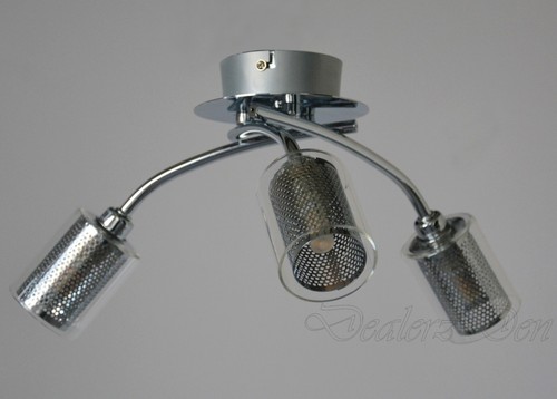 Spotlight Lighting 3 / 5 way Ceiling Light Fitting Chrome Glass Lamp Shade Flush - Picture 39 of 49