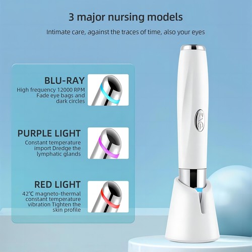 5 in 1 Eye Massager Wand Red Light Therapy for Dark Circles Puffiness Tool - Picture 20 of 24