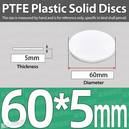 PTFE Plastic Solid Discs Flat Round Pad Sealed Cushioning Diameter 5mm-150mm Dia - Picture 167 of 231