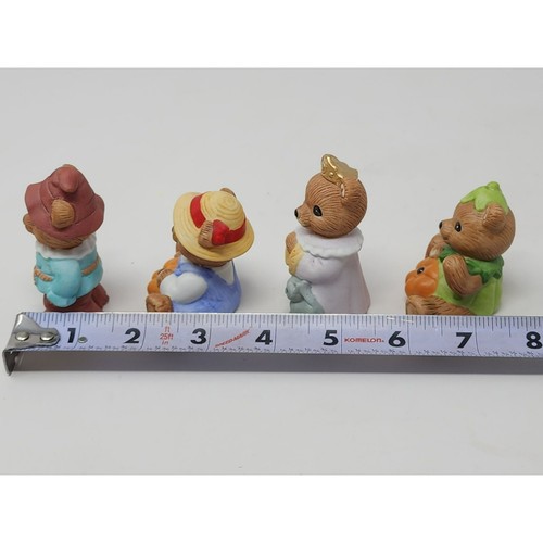 Estatuillas miniatura de 4 piezas de otoño/halloween Homco Bears nuevas de colección antiguas - Imagen 10 de 12