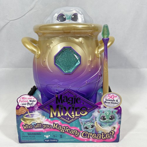 Moose Toys MAGIC MIXIES MAGICAL MISTING PURPLE & GOLD CAULDRON New Blue Gem - Picture 1 of 9