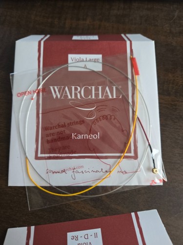Warchal Karneol Viola String Set 15"-15 3/4" String A, C, D, & G-NEW - Picture 11 of 14