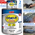 EPOXY SEALER PROTECTOR BOAT WATERPROOF SUPERIOR REINFORCED ADHESION KIT 2 LBS