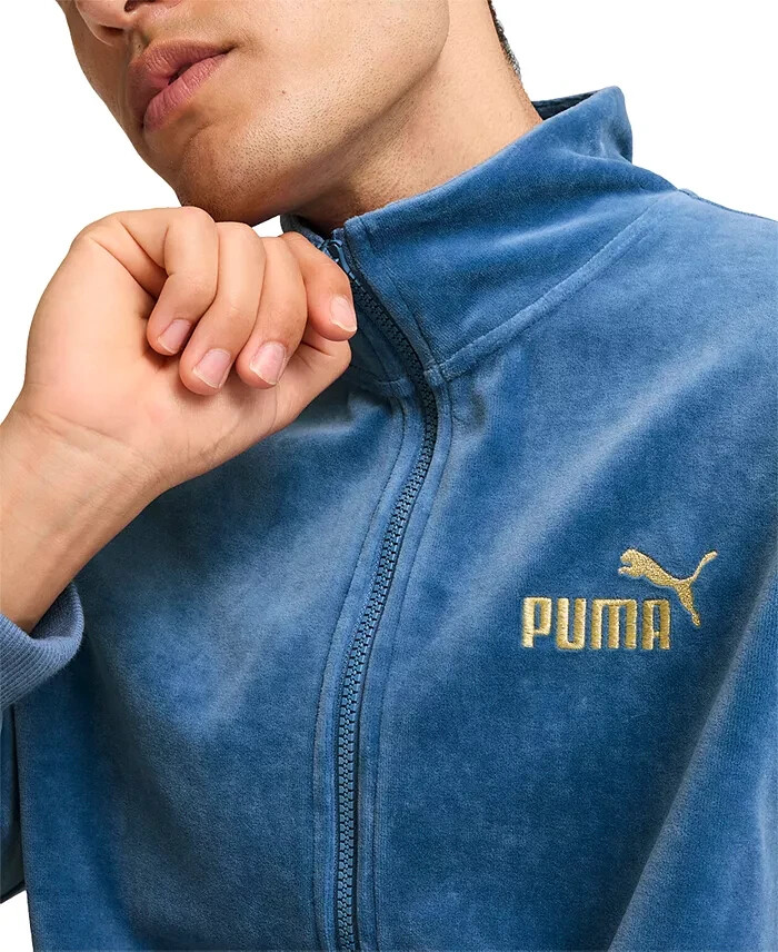 トップス 00's Puma Velour Track Jacket Y2K NWOT Y2K PUMA XS Zipper Track JACKET White Hot Pink Grey