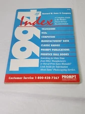 Howard W. Sams 1994 Annual Index TV's, VCR's, Classic Radios,  Exc. Condition!