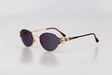 Diva 5037 3E, Vintage 90s unique victorian tortoise  gold oval sunglasses NOS