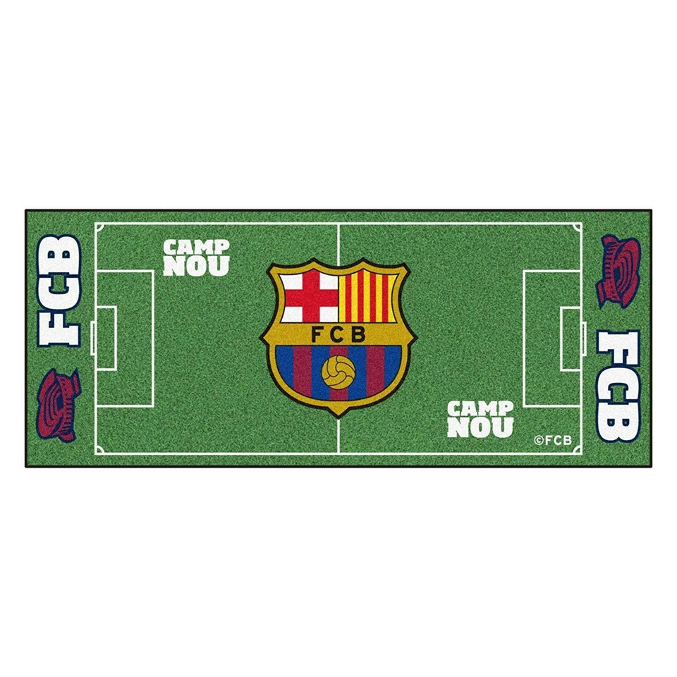 Alfombra antideslizante para campo de fútbol FC Barcelona alfombra para corredor alfombra decoración de oficina en casa Foto 2 de 3